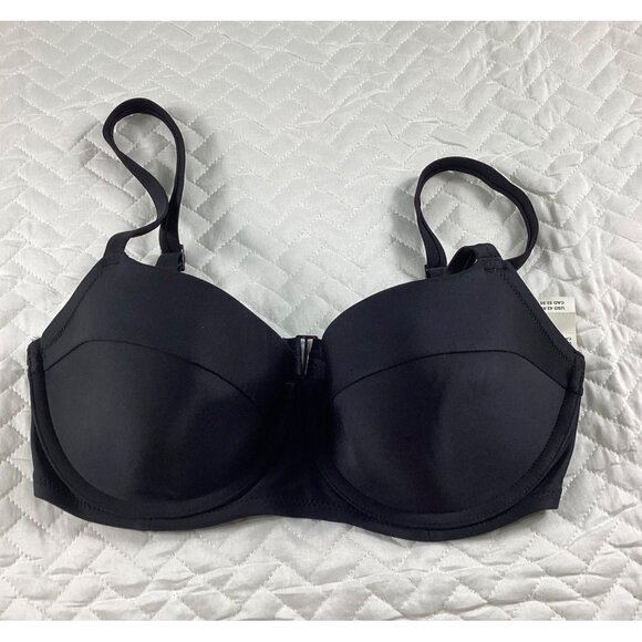Aerie Lightly Lined Underwire Womens  Paded  Black Swim Bra 32DD Summer  NWT - Picture 1 of 4